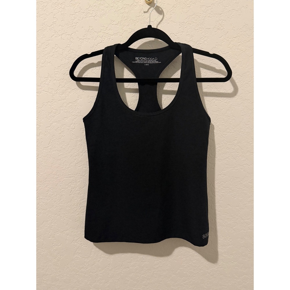 Beyond Yoga SoulCycle Womens Black Racerback Tank Top Activewear Large